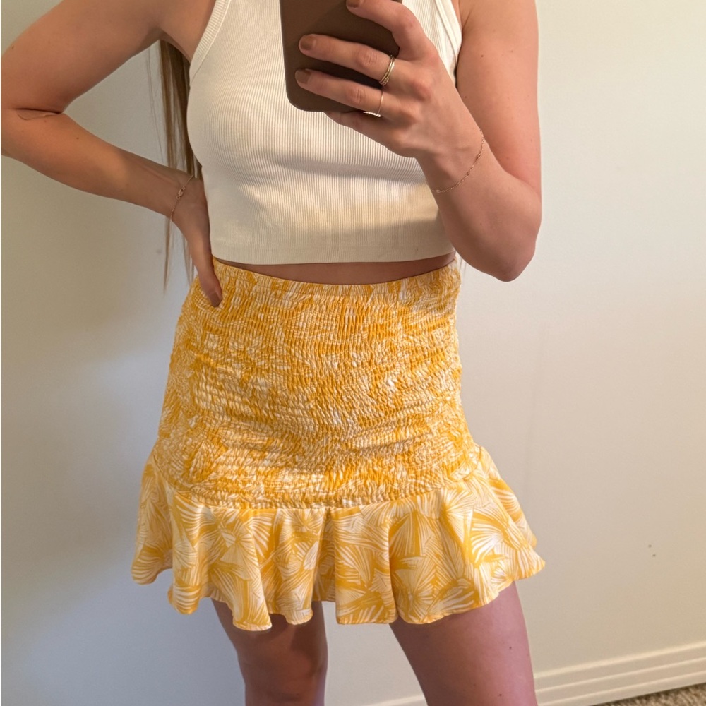 Fun Yellow Ruffle Skirt